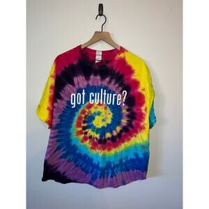 Vintage Got Culture Fest Shirt 2.0 Rainbow Tie Dye Shirt Tee 2000s 2XL XXL